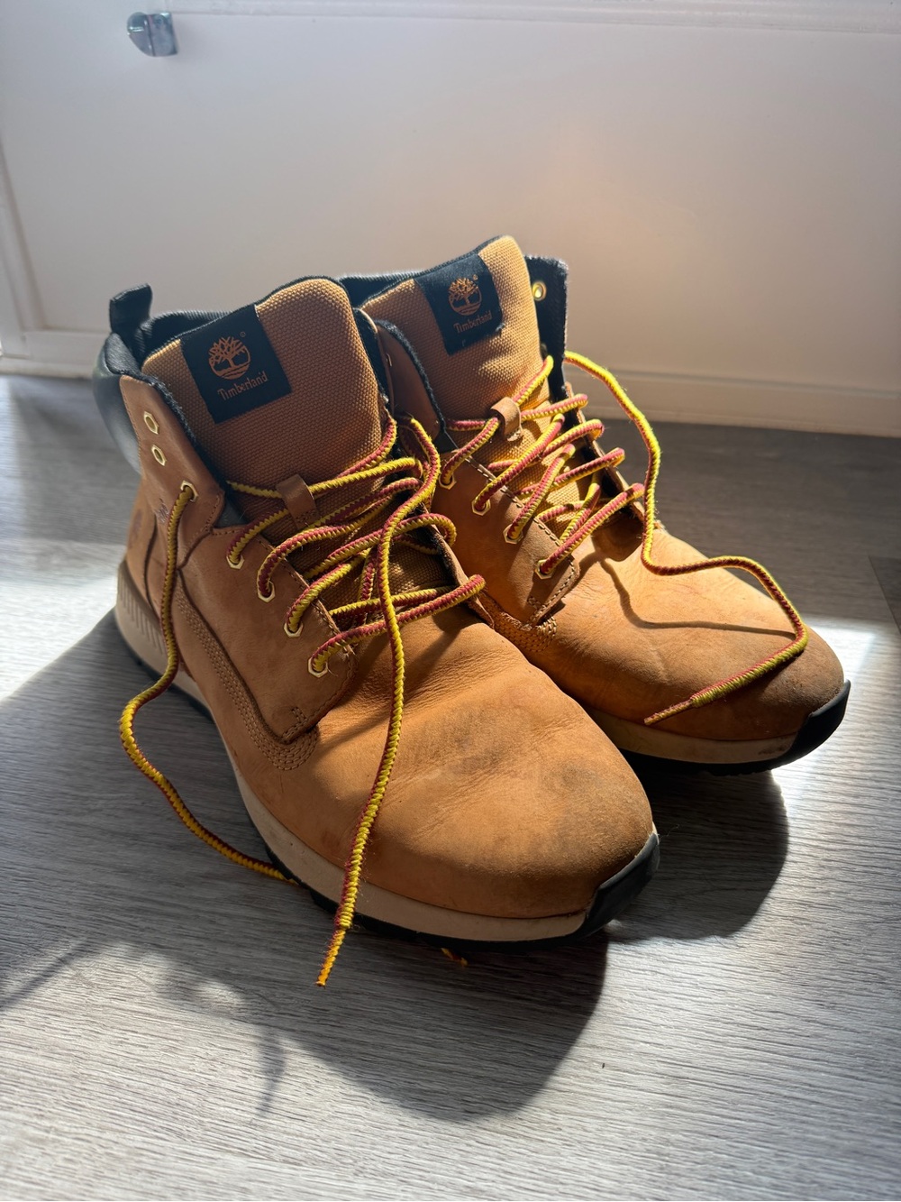 Timberland Men's Tan Nubuck Lace-Up Work Boots